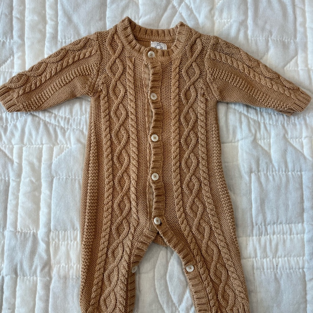 Baby GAP Cable Knit Jumper - Light Brown
